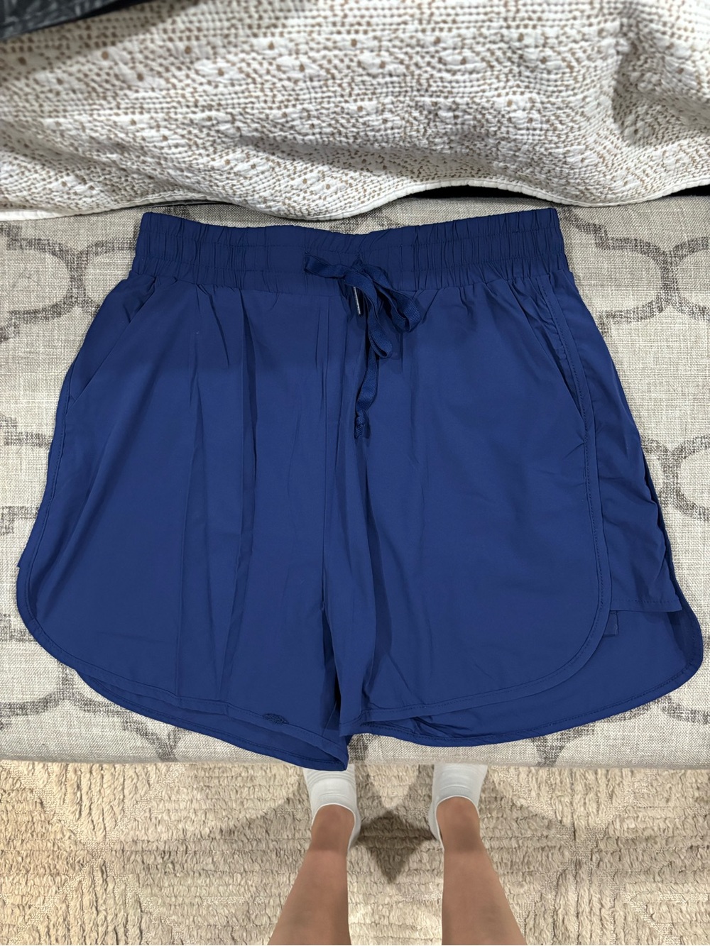 Buffbunny Navy Blue Performance Drawstring Shorts